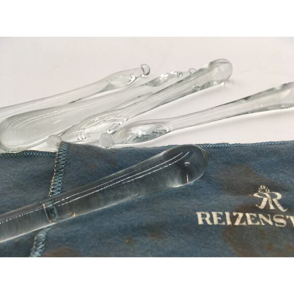 Set of 5 Antique Georgian Glass Sugar Crushers / Cocktail Stirrer EUC - Picture 5 of 6